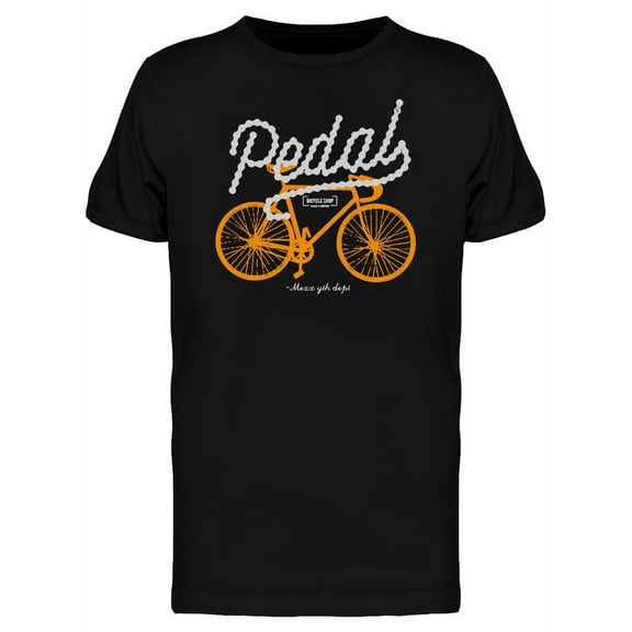 Bicycle Pedal Graphic T-Shirt Men -Image by Shutterstock, Male x-Large