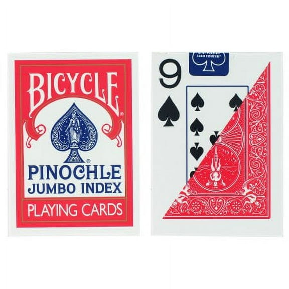 Bicycle Pinochle Jumbo Index Playing Cards (Colors May Vary) (Pack of 6)