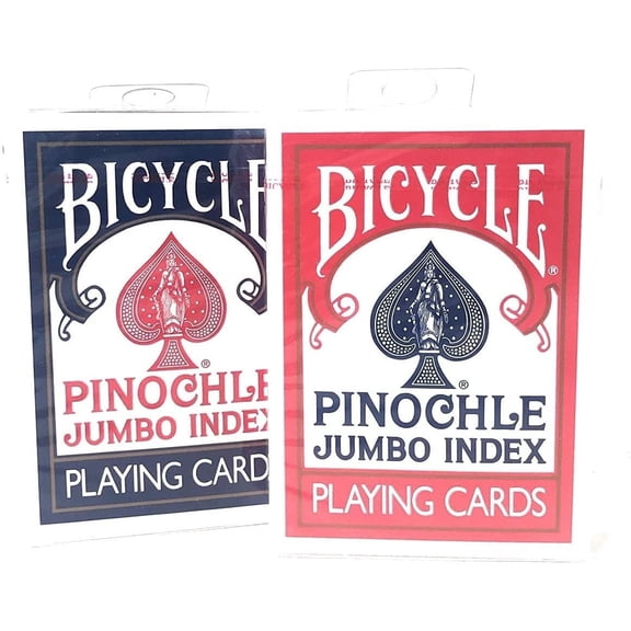 Bicycle Pinochle Playing Cards Jumbo Index 2 Decks