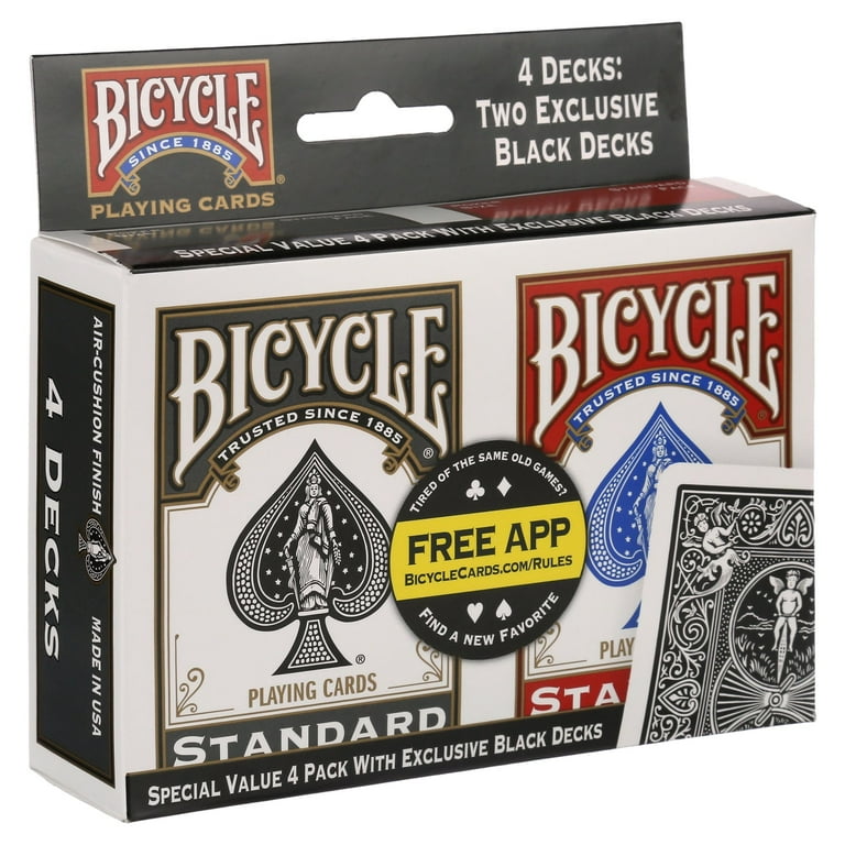Bicycle Playing Card Deck 4 Pack Walmart