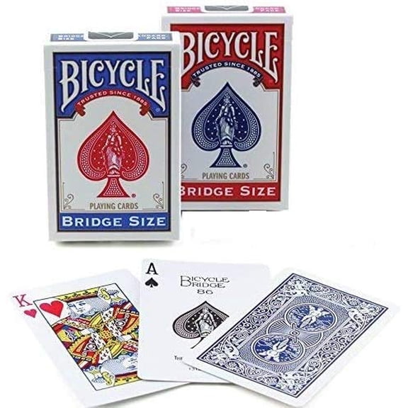 Bicycle Playing Cards Bridge Narrow Size - 12 Decks 6 Blue 6 Red