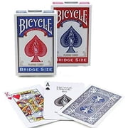 Bicycle Playing Cards Bridge Narrow Size - 12 Decks 6 Blue 6 Red