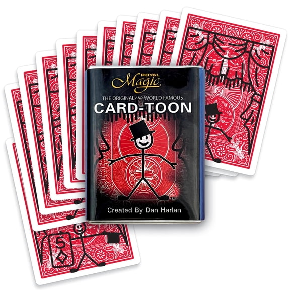 Bicycle Playing Cards Card-Toon Deck Cartoon Poker Cards with Animated Illusion, Playing Card Deck for Easy-to-Perform Illusions & Pro-Level Card Effects, Magician Cards Deck for Adults & Beginners