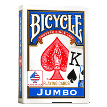 Bicycle Playing Cards, Jumbo Index, 1 Deck (Red or Blue - Color May Vary)