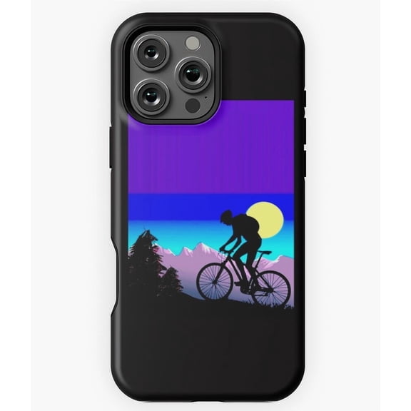 Bicycle Psychedelic Riding Mountain H1017Protective Case for iPhone 17 16 15 14 13 12 11 Pro Max – Modern Unisex Style