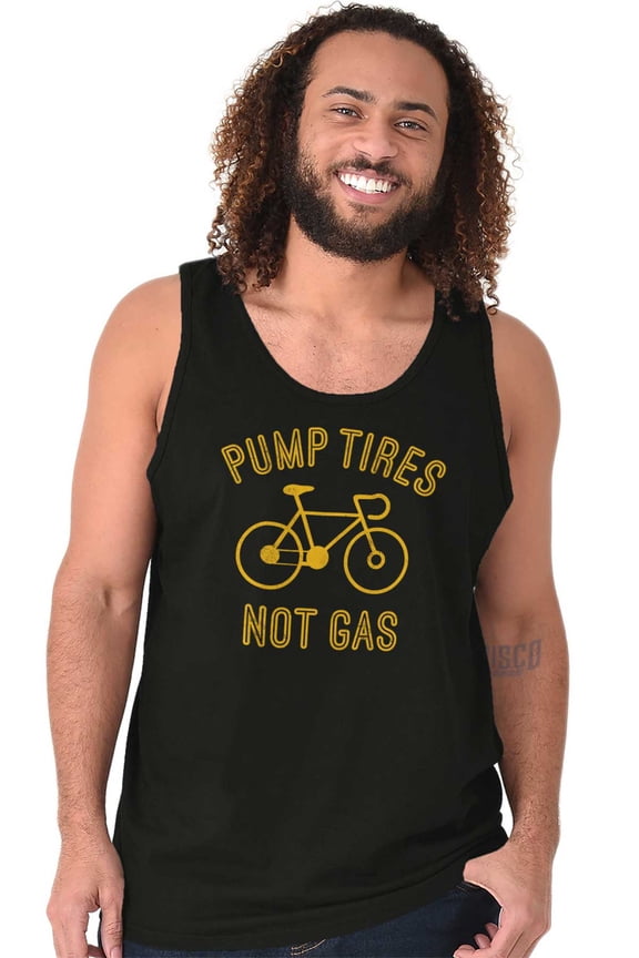 Bicycle Pump Tires Not Gas Eco Biker Plus Size Graphic Tank Top Brisco Brands 3X