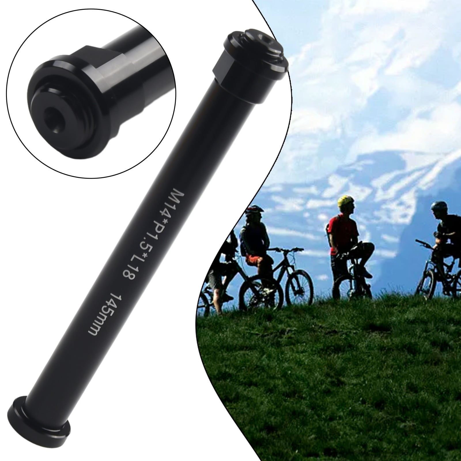 Bicycle Quick Release Thru Axle Skewer 100x15mm Front Fork Shaft Lever