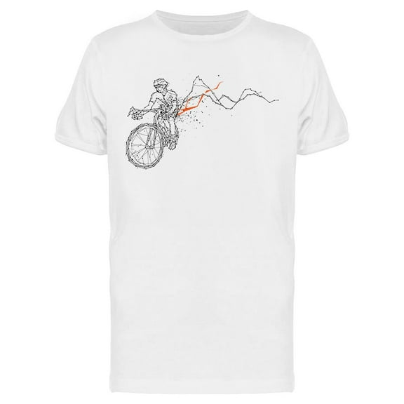 Bicycle Race With Particles T-Shirt Men -Image by Shutterstock, Male Large