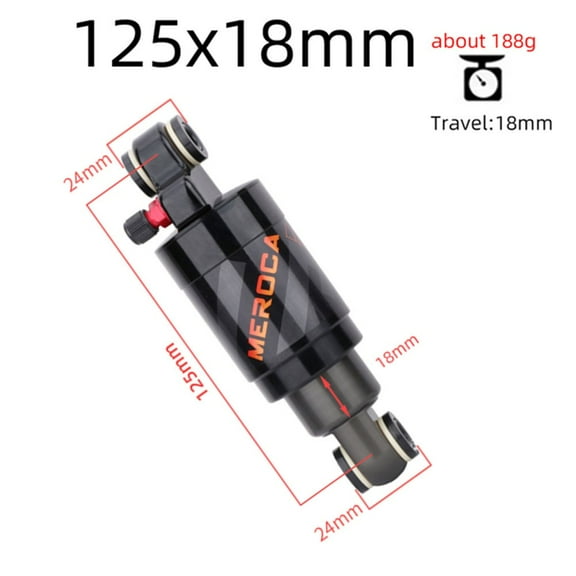 Bicycle Rear Air Shock With Lockout Adjustable Pressure Shock Absorber 125 200Mm For Cycling And Mountain Bike Frame