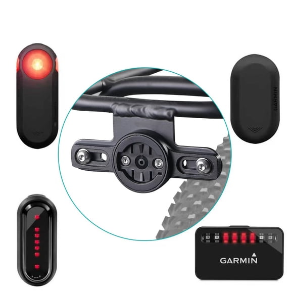 Bicycle Rear Rack Taillight Mount, Adapter Bracket for Garmin Varia Radar Taillight Black