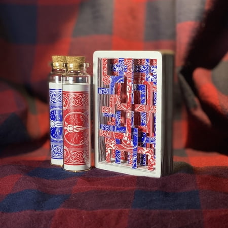 Bicycle Red Blue Circuit with Tuck carved playing cards by Victor de Urda 1 of 1