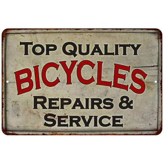 Bicycle Repair Vintage Look Chic 8x12 Metal Sign 108120020017