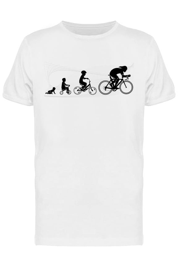 Bicycle Rider Evolution T-Shirt Men -Image by Shutterstock, Male Small