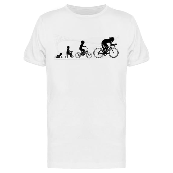 Bicycle Rider Evolution T-Shirt Men -Image by Shutterstock, Male XX-Large