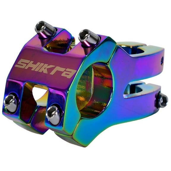 Bicycle Road Short Power Mountain Bike Handlebar Stem 25.4*35Mm Riser Handle Cycling Hollow Out Road Bicycle Short Stem Parts Colorful Fangkenuo