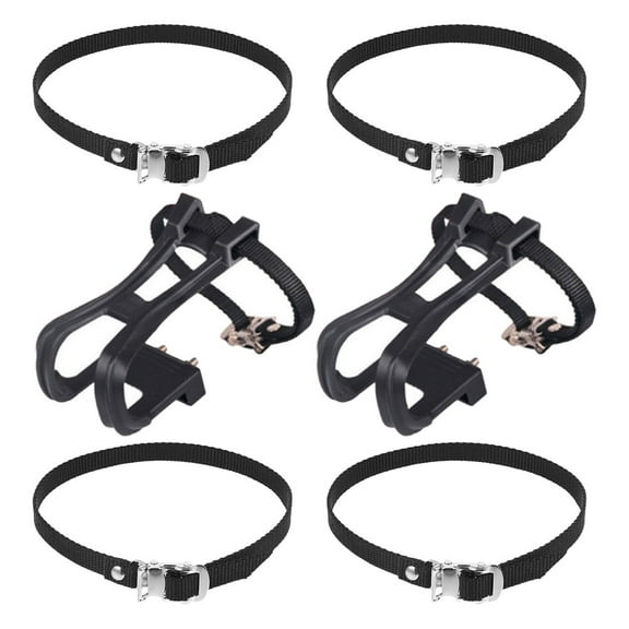 ifundom Professional Bike Toe Clip with Adjustable Pedal Strap for Enhanced Safety Assorted Color Plastic 1 Set