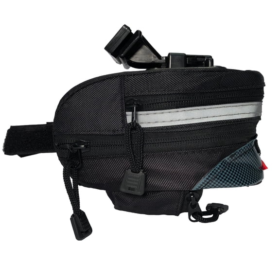 Bicycle Saddle Bag Quick Release Clip Strap on Reflective Under Seat Bike Wedge