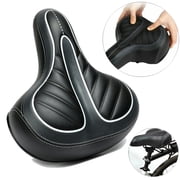 Bicycle Saddle Seat Comfort Padded Wide Big Bum Sprung Replacement Bike Saddle Universal Fit For Women And Men