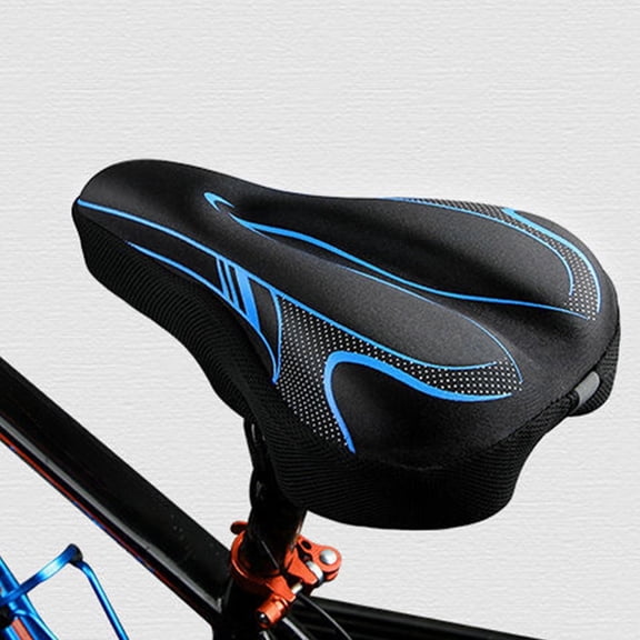 Bicycle Seat Cushion, Extra Thick Super Soft Silicone Cushion, Enlarged and Widened for Comfortable Riding, Universal Fit for Mountain Bikes and Road Bikes, Essential Bike Accessory, 12*8in