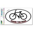 thumbnail image 1 of Bicycle Share the Road Euro Oval Automotive Car Refrigerator Locker Vinyl Magnet, 1 of 1