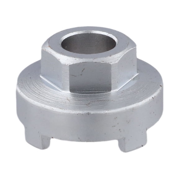 Bicycle Single Speed Flywheel Removal Tool,4 Slot Installation Sleeve High Carbon Steel For 1.37X24 TPI Hub Threads Compatible For M24 Socket And Wrench