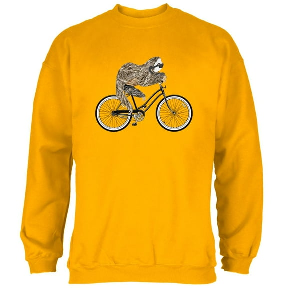 Bicycle Sloth Mens Sweatshirt Gold SM