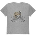 thumbnail image 1 of Bicycle Sloth Youth T Shirt Heather YLG, 1 of 1