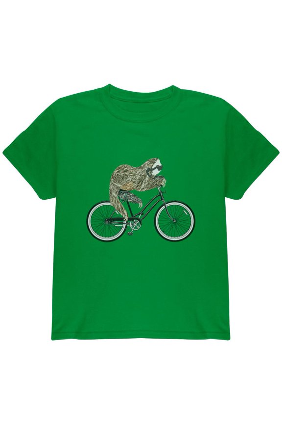 Bicycle Sloth Youth T Shirt