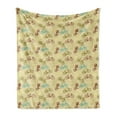 thumbnail image 1 of Bicycle Soft Flannel Fleece Throw Blanket, Retro Style Colorful Bicycle Pattern with Many Different Designs Summer, Cozy Plush for Indoor and Outdoor Use, 50" x 70", Multicolor, by Ambesonne, 1 of 5
