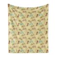 thumbnail image 1 of Bicycle Soft Flannel Fleece Throw Blanket, Retro Style Colorful Bicycle Pattern with Many Different Designs Summer, Cozy Plush for Indoor and Outdoor Use, 70" x 90", Multicolor, by Ambesonne, 1 of 5