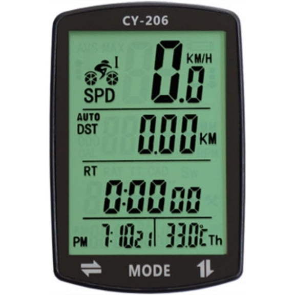 Bicycle Speedometer and Odometer Wireless Waterproof Cycle Bike Computer Multi-Functions Bike Timer Cycling Stopwatch