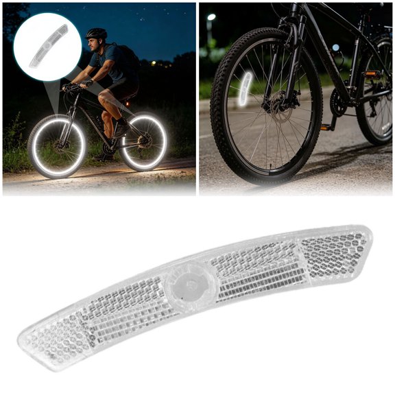 Bicycle Spoke Reflectors High Visibility Wheel Safety Reflectors For Night Riding Road City Bikes(Clear-12.5Cm)