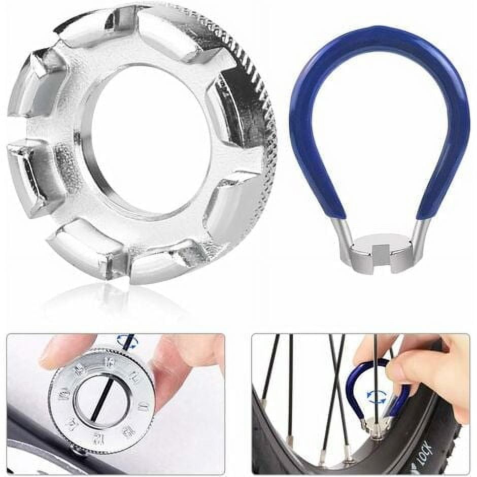 Bicycle Spoke Wrench Tool Wrench 6 in 1 Bicycle Wheel Spokes Wrench