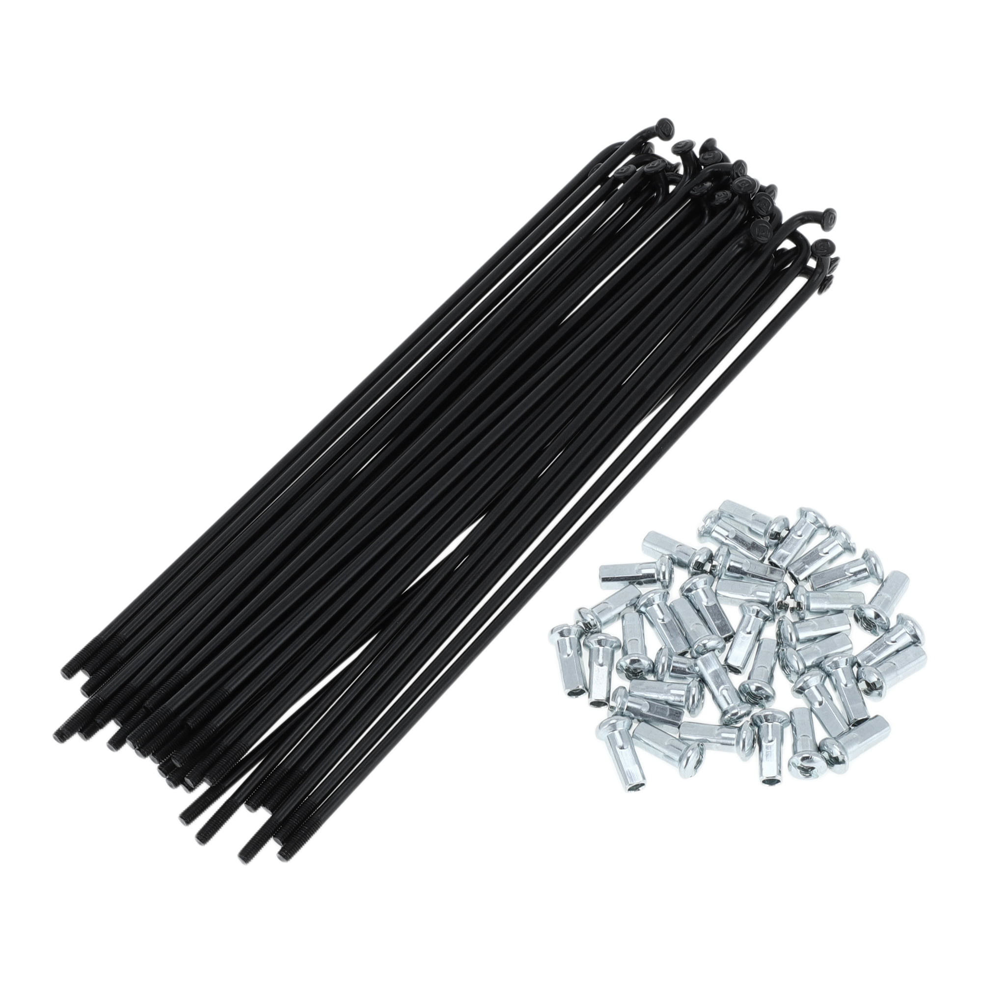 A ABSOPRO Lot de 1 rayon de vélo 12 G 155 mm de long en acier au carbone Noir