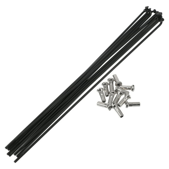 Unique Bargains Bicycle Spokes 14G Bike Wheel Spokes 304 Stainless Steel 1 Set Black-183mm