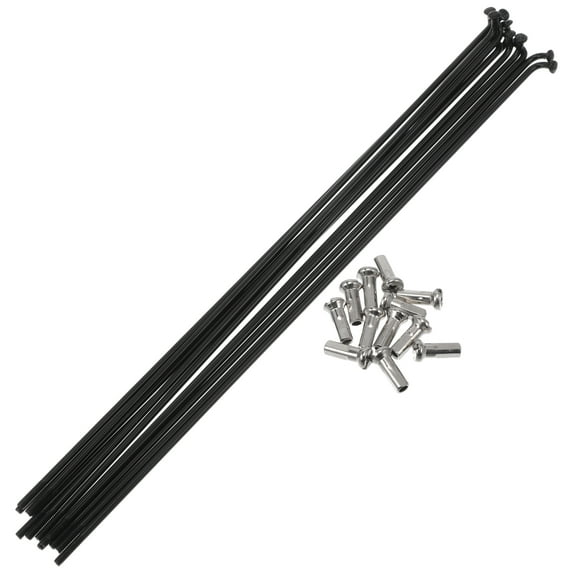 Unique Bargains Bicycle Spokes 14G Bike Wheel Spokes 304 Stainless Steel 1 Set Black-195mm