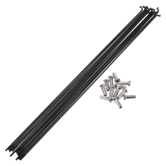 Unique Bargains Bicycle Spokes 14G Bike Wheel Spokes 304 Stainless Steel 1 Set Black-269mm