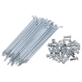 thumbnail image 1 of Unique Bargains Bicycle Spoke Bike Wheel Spokes Nipple 1 Set 13G 45 Steel Galvanized Silver Tone-100mm, 1 of 7