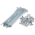 thumbnail image 1 of Unique Bargains Bicycle Spoke Bike Wheel Spokes Nipple 1 Set 13G 45 Steel Galvanized Silver Tone-104mm, 1 of 7
