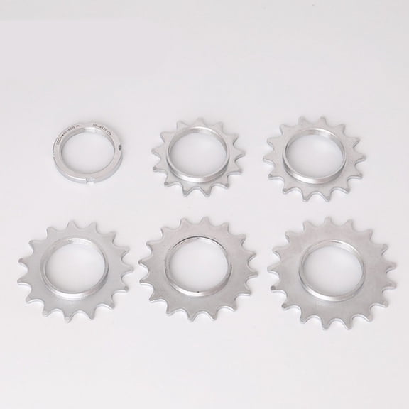 Bicycle Sprocket Fixed Gear Speed Cog Lock Ring 13T/14T/18T Track Bike Cog + Lock Ring Fixed Teeth Of Bicycle Flywheel Teeth 14T Fangkenuo