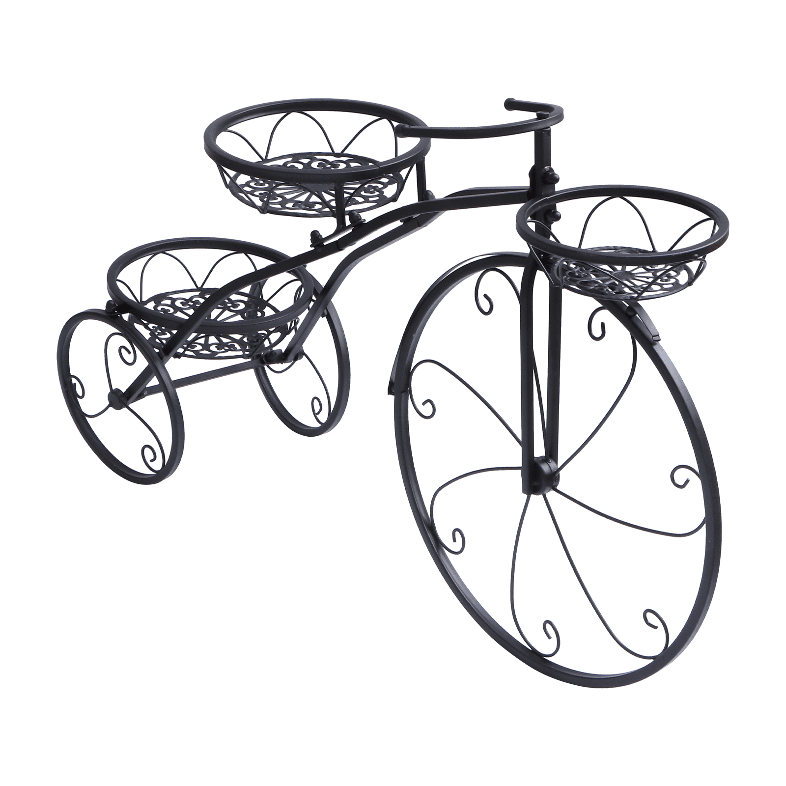 Bicycle Stand Wrought Iron Flower Holder Decorative Flowerpot Shelf ...