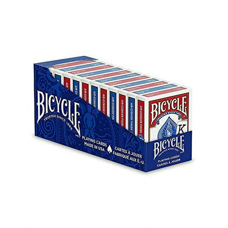 Bicycle Playing Cards, Jumbo Index, 12 Pack, Red and Blue