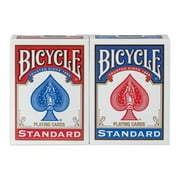 Bicycle Standard Rider Back Playing Cards, 2 Pack of Playing Cards, Red and Blue