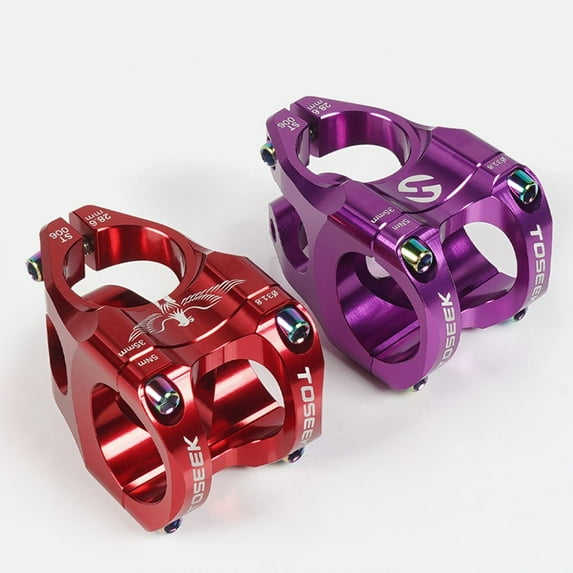 Bicycle Stem Dh Cnc Bicycle Handlebar Stem Mtb 35Mm Length Mountain Bike Stem For Front Fork Diameter 28.6Mm Handlebar 31.8Mm Colorful Fangkenuo