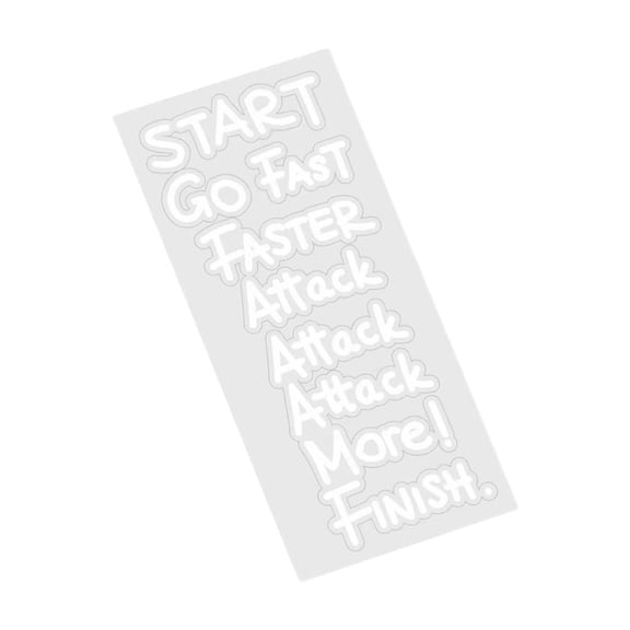 Bicycle Stickers, 3.35" x 1.38", Waterproof & Colorfast, Motivational Decals for Road & Mountain Bikes