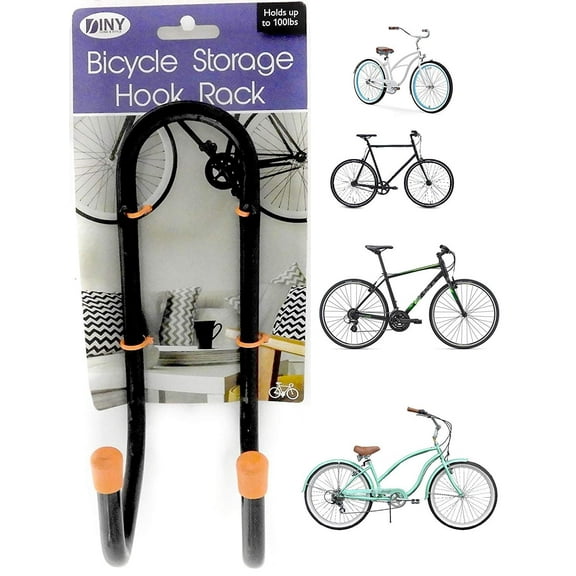 Bicycle Storage Hook Rack Hanger Holds A Bike up to 100 lbs