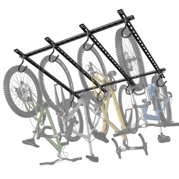 Bicycle Storage Hooks for 4 bikes Ceiling Mount Storage System