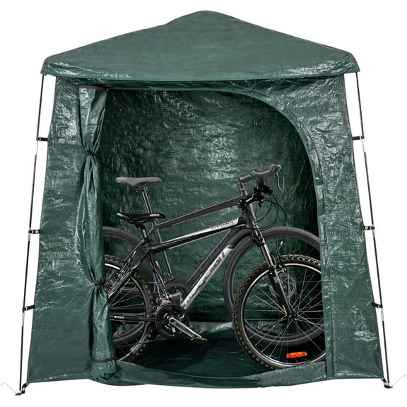 Bicycle Storage Shed Tent, Waterproof Storage Tent Bike Storage shed Garden Backyard Heavy Duty Space Saving All Season Reusable Bike Shed with Waterproof Cover (2 Bikes)