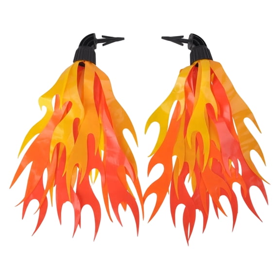 Bicycle Streamers, Flame Pattern Colorful Gradient, 2 Pack Handlebar Tassels Bikes Cruisers Scooters, Decorate Children's Outdoor Riding to Add Fun Visual Effects