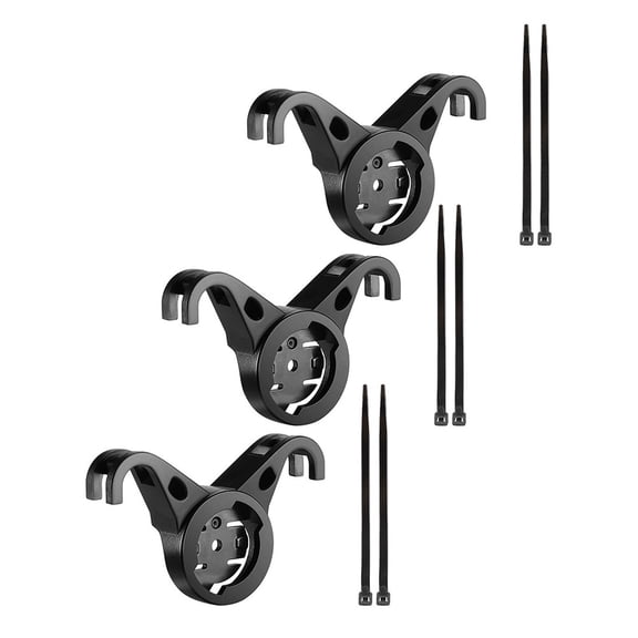 Bicycle Taillight Mounting Bracket for West Biking Rear Light, Saddle Seatpost Rack Holder with Cable Ties, ABS Black Bike Accessory for Cycling Safety, 3-Pack(Bow bracket)